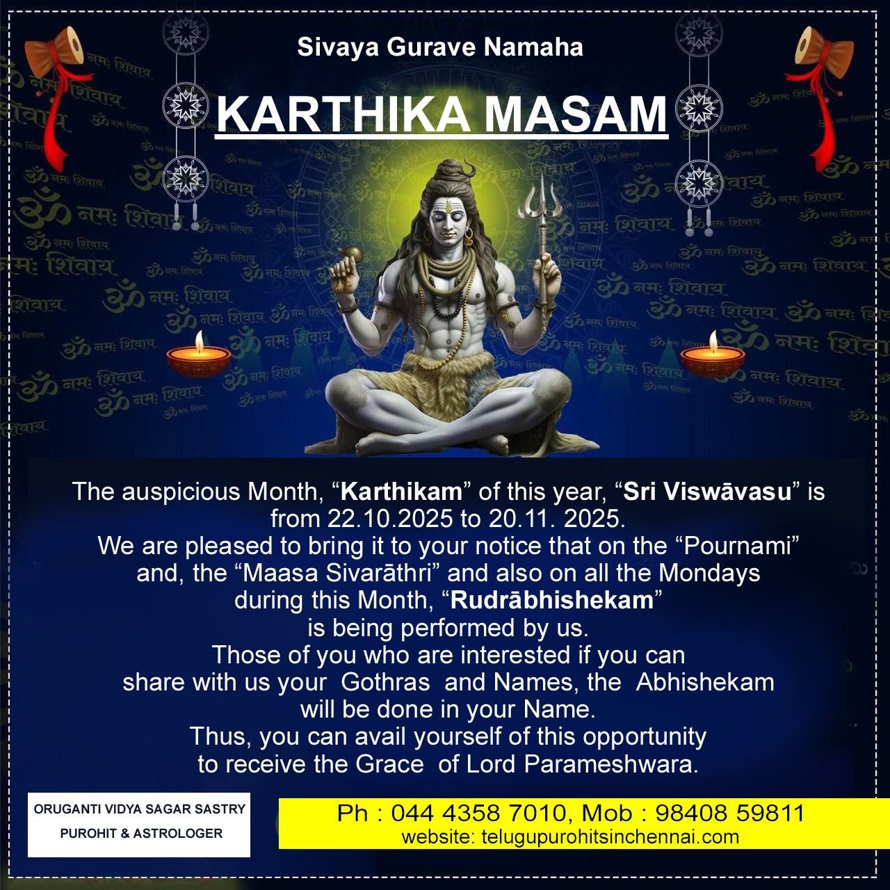 telugu purohits chennai